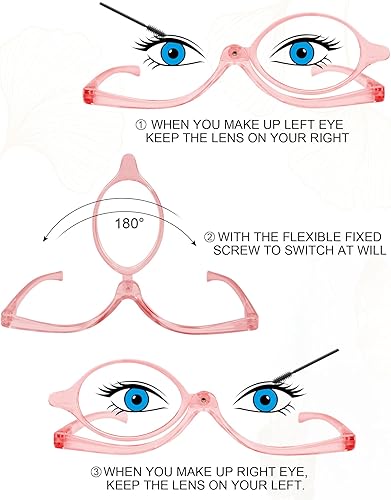 Miniatura 9 de MARE AZZURO Gafas de lectura de maquillaje de ojos para mujer, plegables, para lectores cosméticos 1.0, 1.25, 1.5, 1.75, 2.0, 2.25, 2.5, 2.75, 3.0,