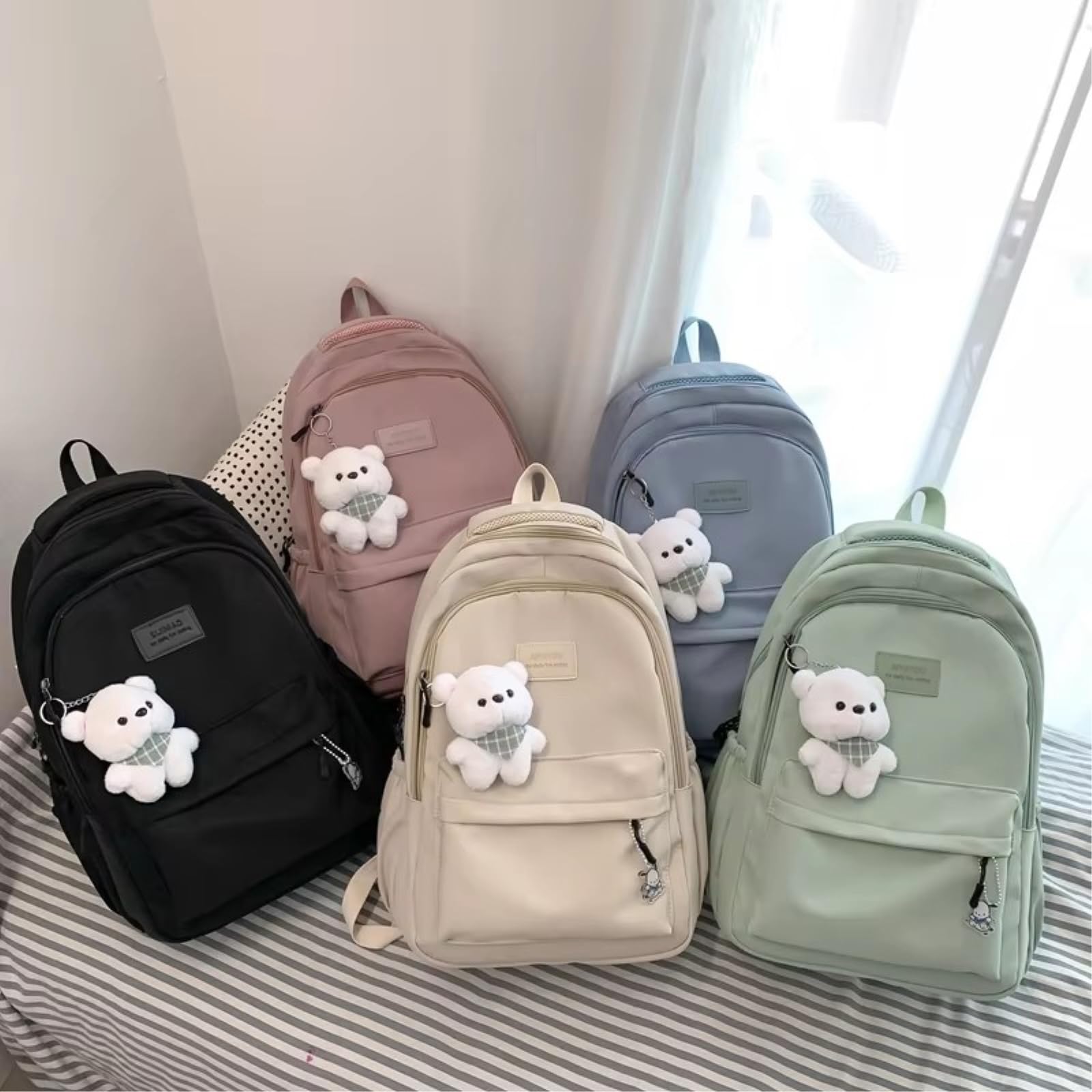 WANGSHUO Borsa Donna Zaino per Laptop Unisex Impermeabile, Sacco da Giorno Carino di Grande capacità Viaggi Scolastici Commute Giornaliero