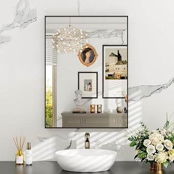 22x30 inch Black Bathroom Mirror