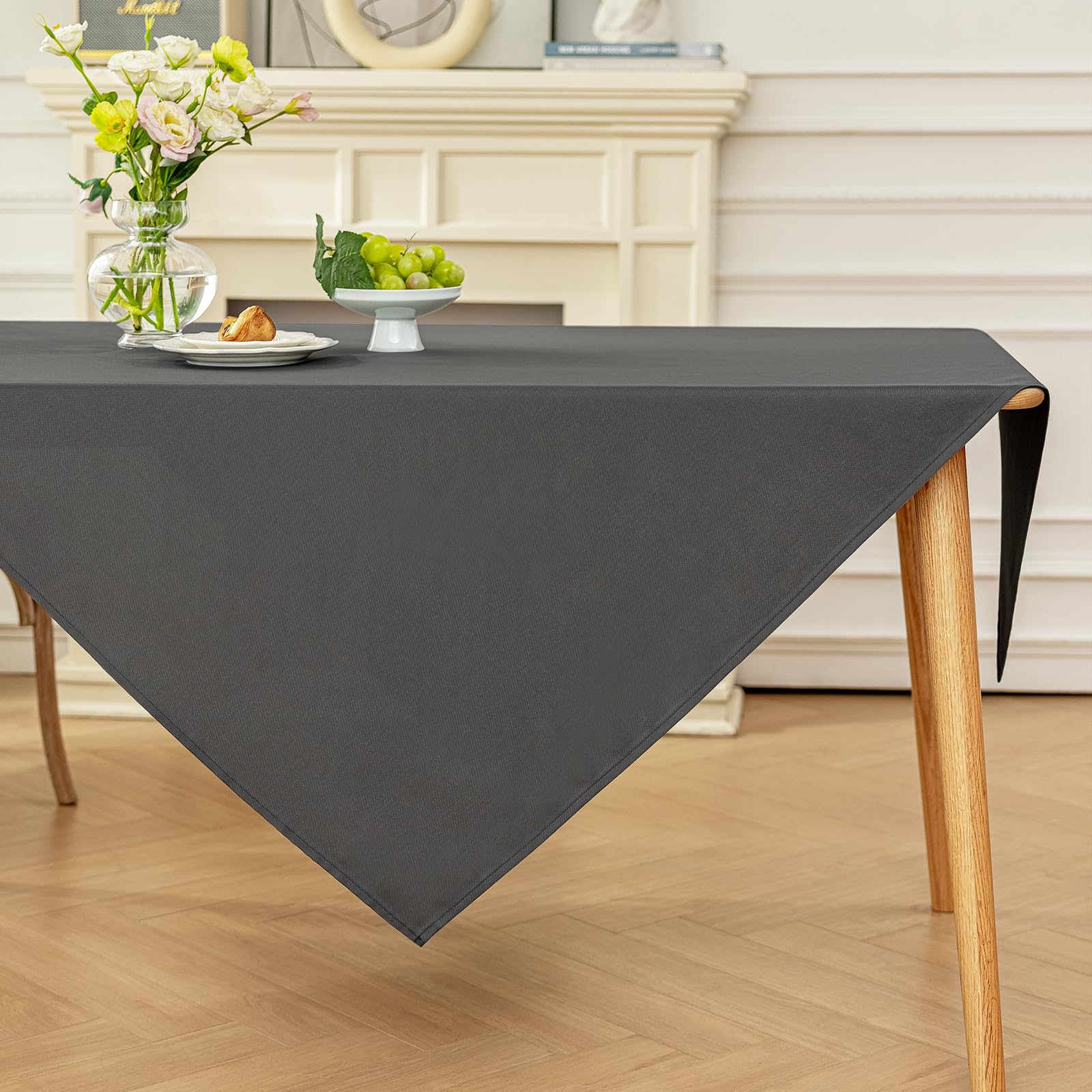 Moonooda Tischdecke, Tischdecken Abwaschbar 180g/㎡ Tischtuch aus Polyester Wasserabweisend mit Lotuseffekt, Dauerhaft Kratzfest für Wohnzimmer, Esszimmer, Balkon, Garten