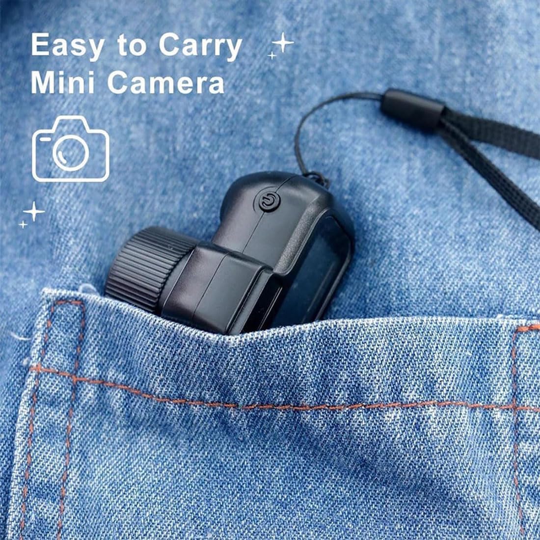 Mini Keychain Camera, Zoomu Mini Camera Keychain, 1080p HD MINI Retro Cameras with Sd Card, Support OTG Upload to Phone or Computer, Eight Filters, 100 Mins Battery Life (128GB)