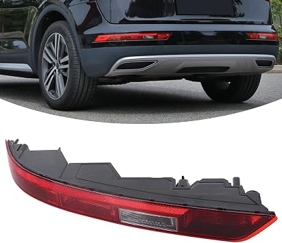 SEADEAR Left Driver Side Rear Bumper Tail Light Lamp Compatible for Audi Q5 2018 2019 2020 2021 Rear Bumper Reflector Lower Rear Light Rear Bumper Tail Light Reverse Stop Fog Lamp 80A945070A
