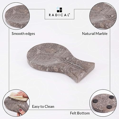 Miniatura 6 de Radicaln Soporte de cuchara de mármol para estufa de 8 pulgadas, soporte para cuchara hecho a mano para utensilios de cocina, ideal para utensilios