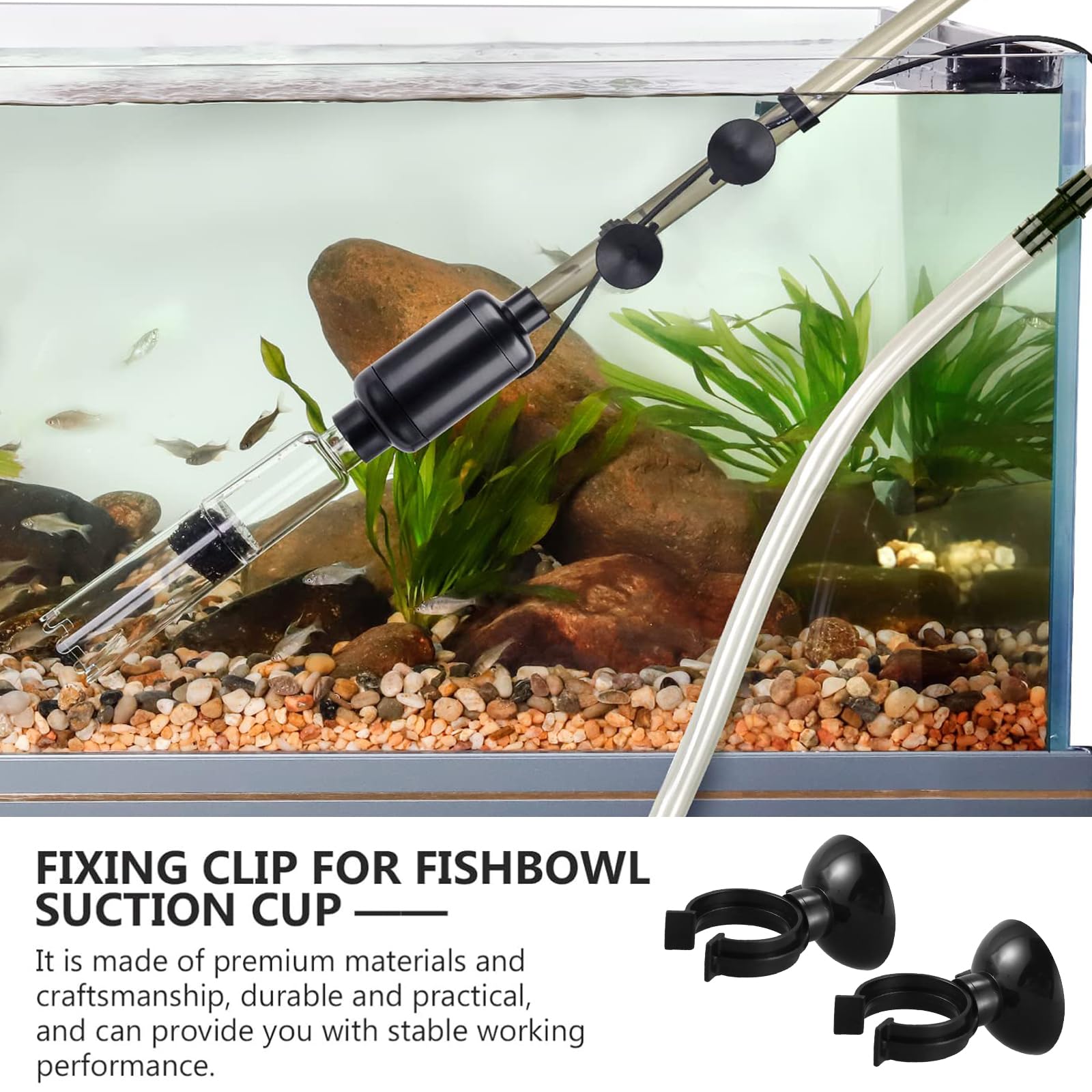 25 Stuks Zuignappen Met Clips Voor Aquarium – Zwart, 30x20 Mm, Voor Slang En Verwarmingselementen