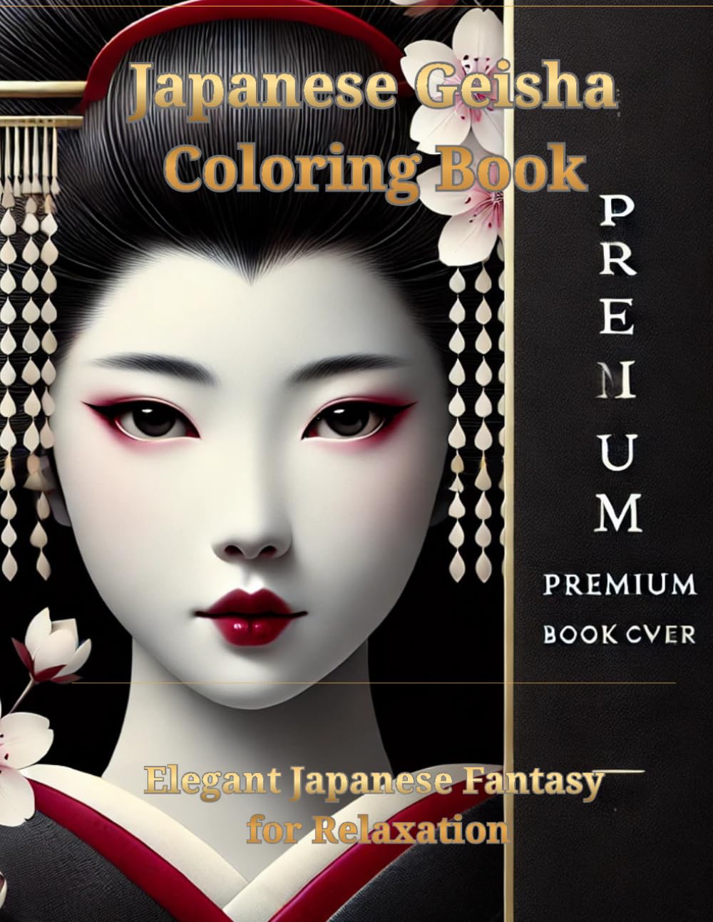 Japanese Geisha Coloring Book: Elegant, Sensual & Relaxing Japanese Art for Adults | Beautiful Kimono, Fantasy Night Scenes & Calm Designs