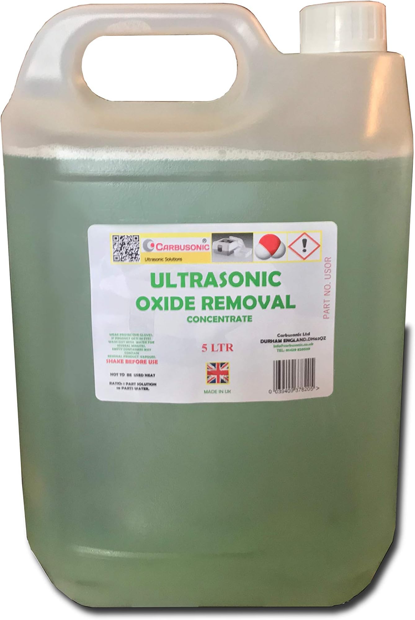 Ultrasonic cleaning fluid solution oxidation remover 5lt concentrated fluid removes oxidation and rust 5 litre