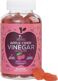 Vegan Apple Cider Vinegar Gummy Vitamins for Detox & Cleanse 1000mg - Gelatin-Free, Vegan, Non-GMO, Made with Beet Root & Essential Vitamin B12 for Energy - Natural Apple Cherry Flavor - 60 Gummies