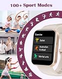 Smartwatch für Damen Herren Bluetooth-Anruffunktion 1.85" HD Fitnessuhr | 100+ Sportmodi,SpO2 Pulsmesser Schlafmonitor Schrittzähler,IP68 Wasserdicht Sportuhr,KI-Sprachassistent für Android iOS Handy - 2