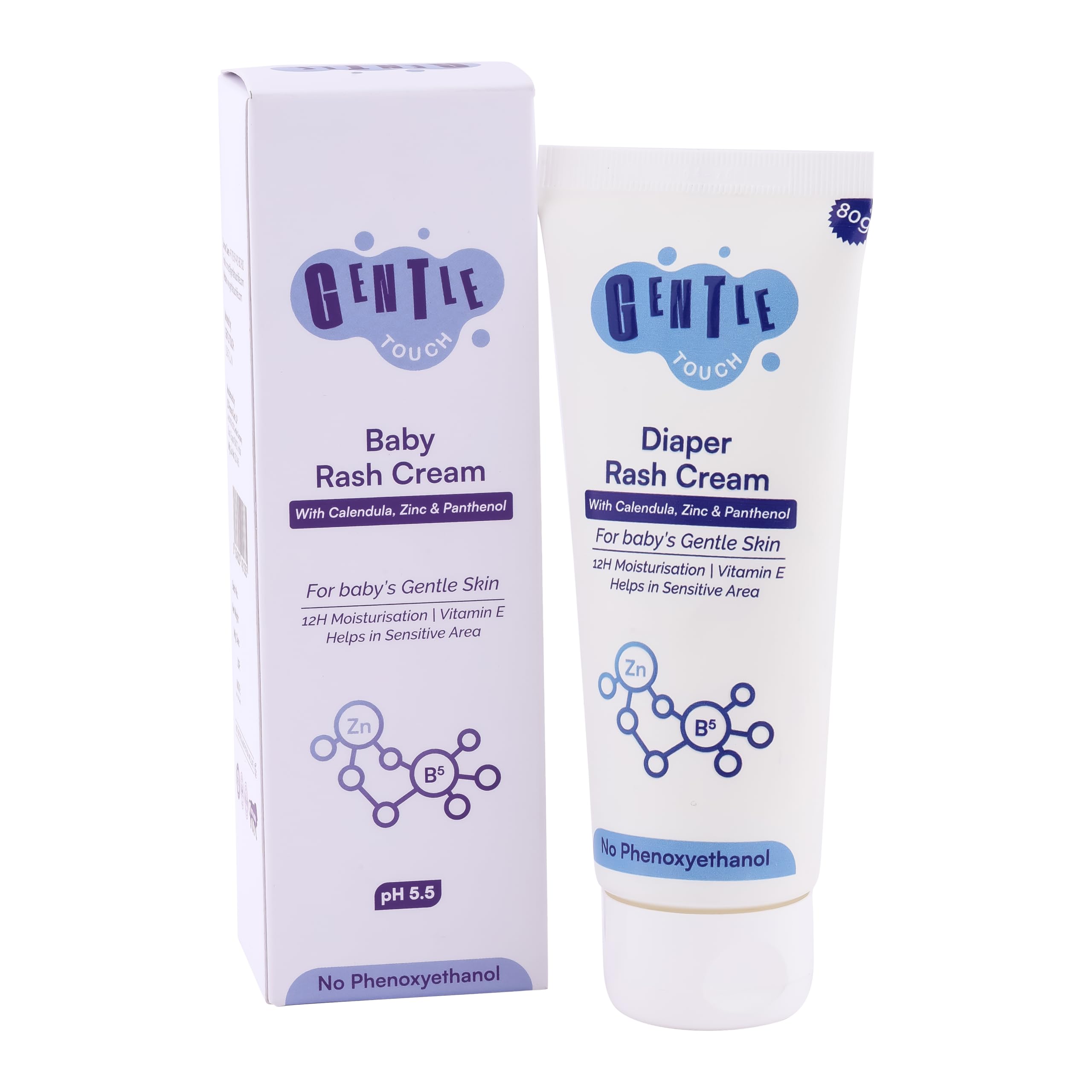 Gentle Touch Baby Diaper Rash Cream | With Zinc Oxide, Calendula, Panthenol & Vitamin E | Protects, Heals & Soothes Diaper Rash | Lightweight, Non-Sticky, Hypoallergenic Formula | Safe for Newborns | 80g-image-29