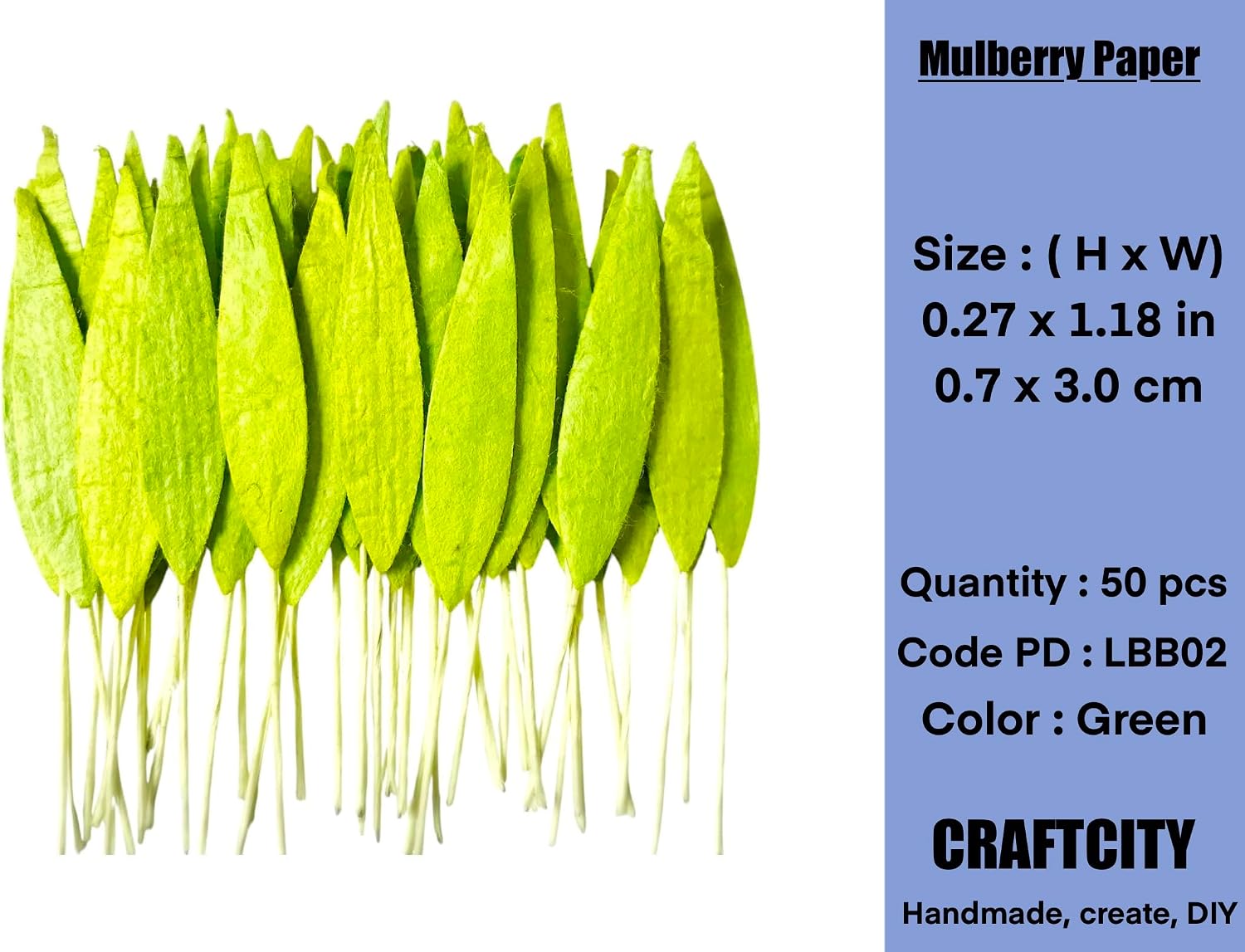 Ploen 50 pcs Light Green Grass Leaves with Wire Stems 0.7 cm Leaf Green107 Mulberry Paper Leaves Craft Supplies Scrapbooking Embellishments for so Many Card DIY Craft Projects image 4