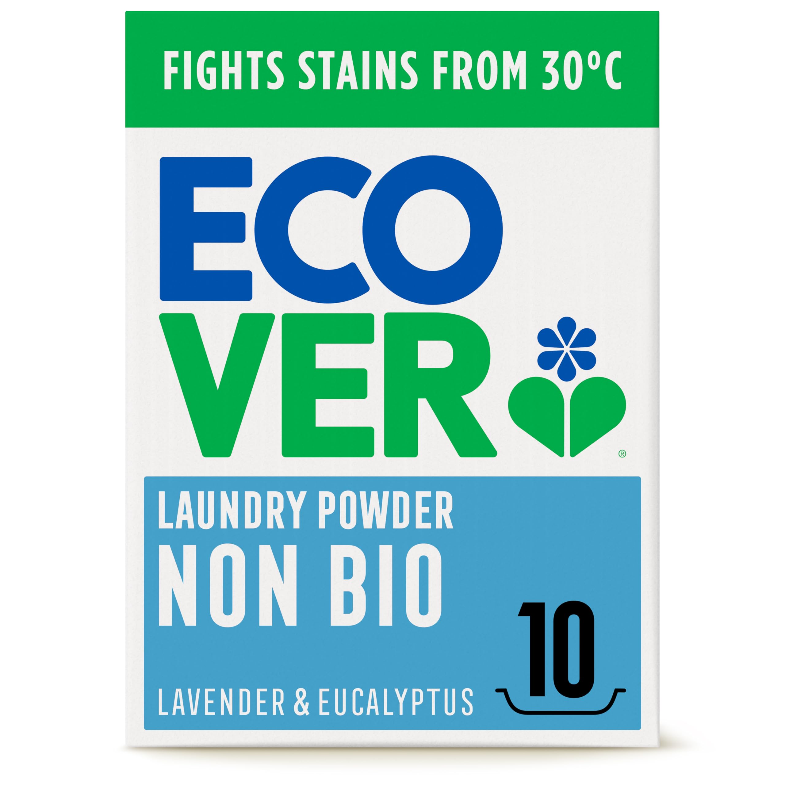 Ecover Non-Bio Washing Powder, Lavender & Eucalyptus, 10 Washes, 750g