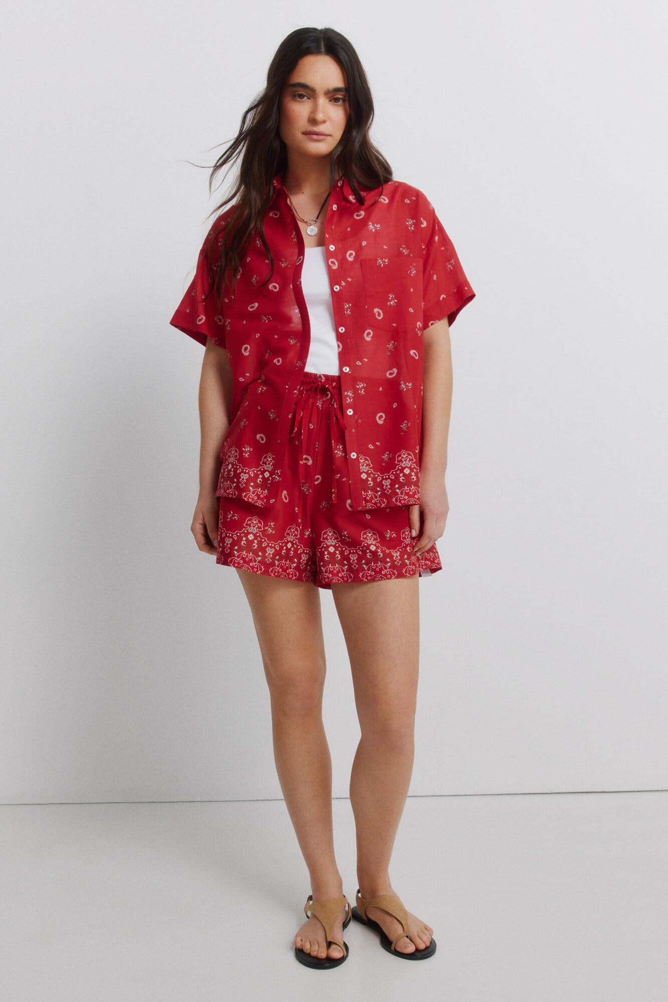 Springfield Cotton Bandana Print Shorts - Bermuda Shorts Mujer