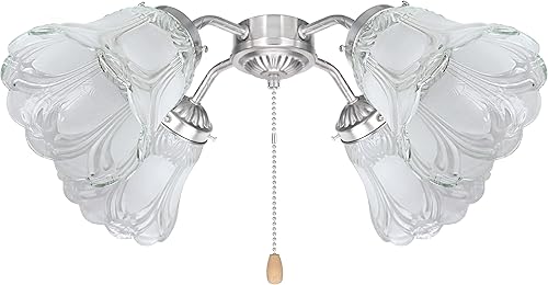 Vista 18 de Aspen Creative 23127-4 - Pantalla de cristal de repuesto para ventilador de techo transparente, 2-1/8 pulgadas, 4-5/8 pulgadas de diámetro x 4-1/2