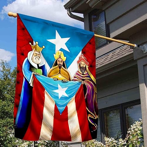 Miniatura 2 de Bandera de los Tres Reyes de Puerto Rico, decoraciones navideñas de tres reyes, regalos para exteriores, los regalos originales de Navidad, Tres