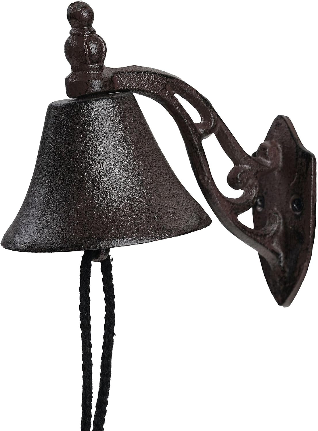 Vintage Cast Iron Black Hanging Dinner Bell,Retro Style Outdoor Bell for Dinner, Indoor, Outdoor, School, Bar, Reception