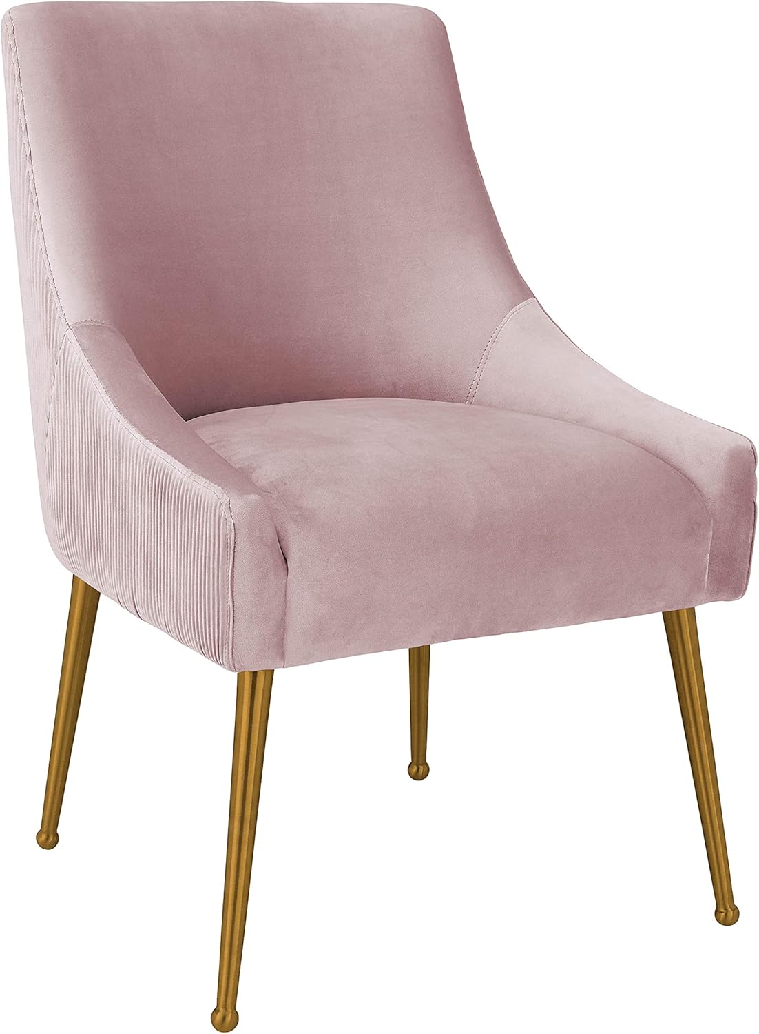 Tov Furniture Beatrix Pleated Mauve Velvet Side Chair