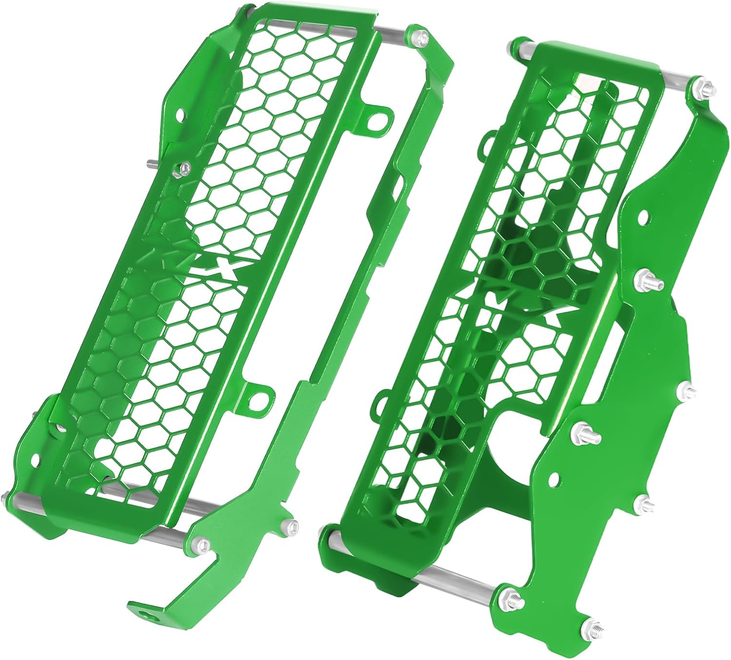 KLX300R Radiator Grille Guard Protector Cover Aluminum Alloy Compatible With KLX300R 2020-2022 (NOT fit KLX300 Super Moto/Dual Sport) CNC Motorcycle Radiator Guard (Green)