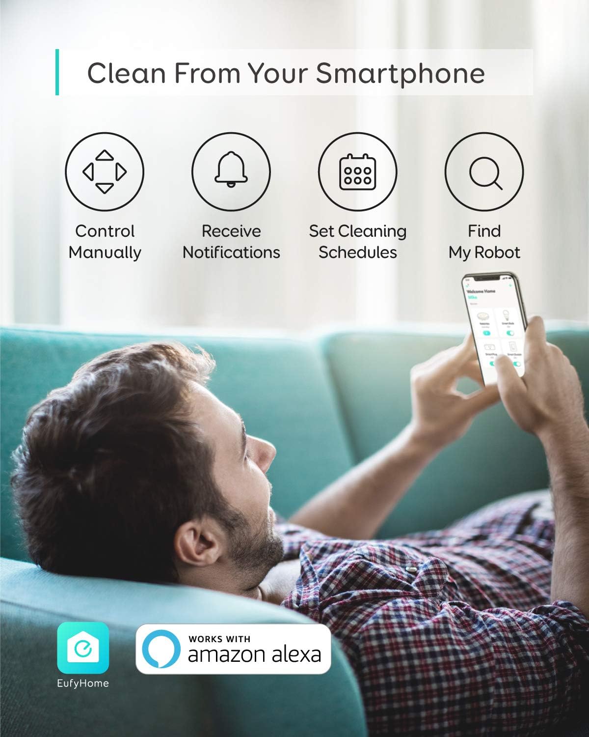 Cheapest 🛒 eufy by Anker, BoostIQ RoboVac 15C, Wi-Fi, Upgraded, Super-Thin, 1300Pa Strong Suction, Quiet, Self-Charging Robotic Vacuum Cleaner, Cleans Hard Floors to Medium-Pile Carpets (Black)