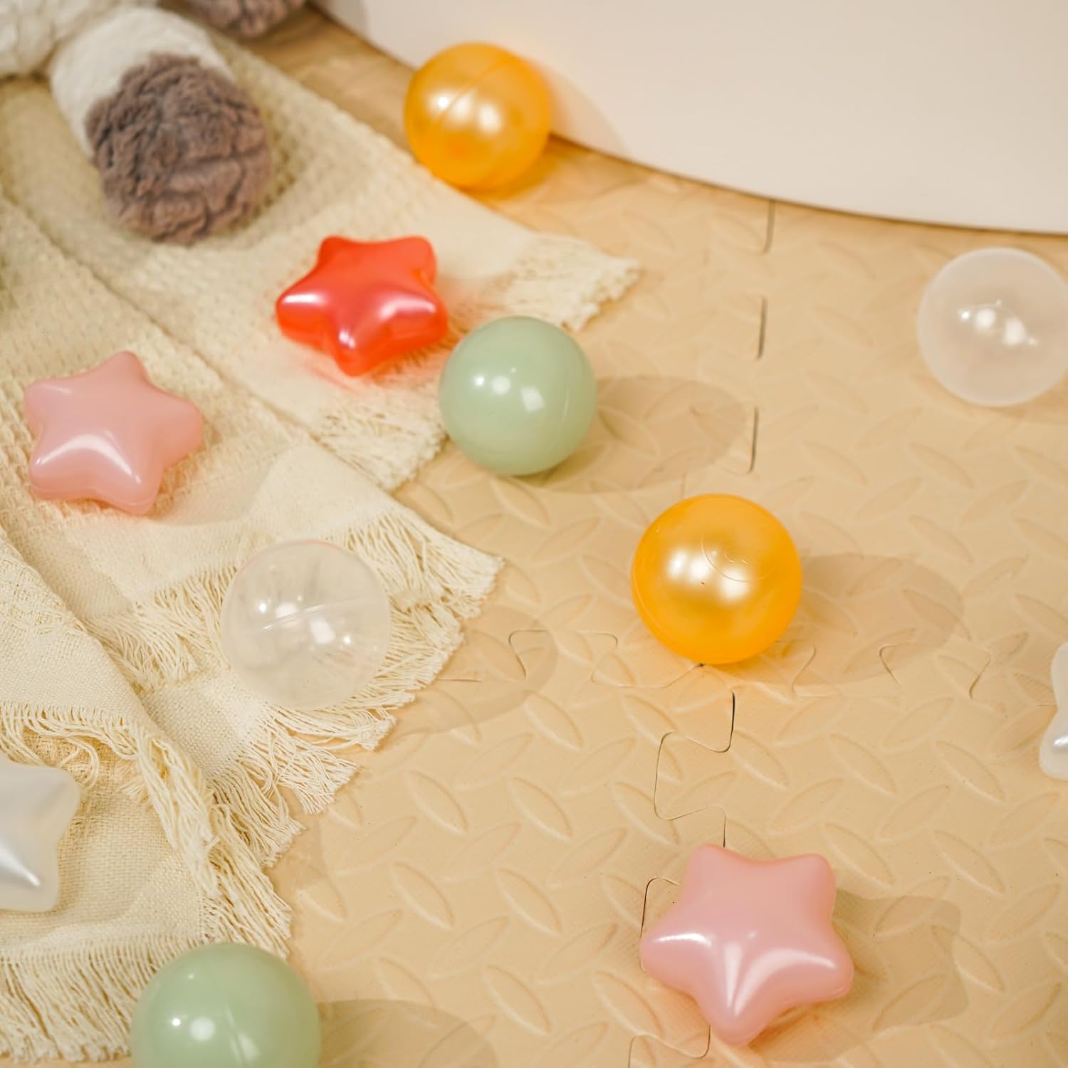 TRENDPLAY Star Balls for Ball Pits 300 Count Plastic Balls for Baby Ball Pit, for Boys Girls Toddlers Play Tent