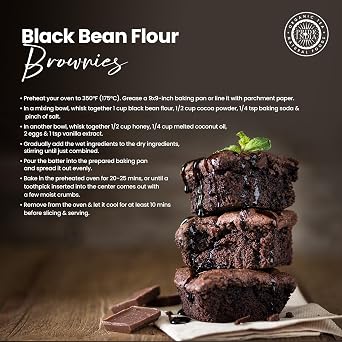 Pride of India- Black Bean Flour 1 lbs (454 gm) Rich Earthy Taste Freshly Milled in Small Batches | Ideal for Cakes Gravies Noodles Smoothies Custard | Vegan, Gluten-Free