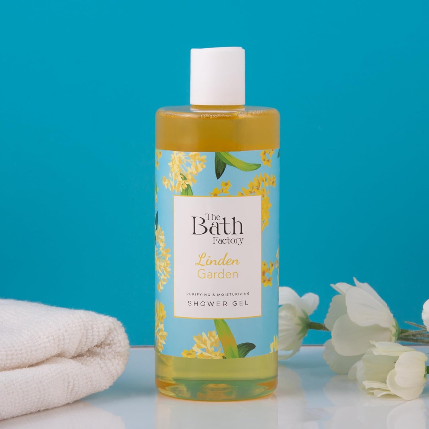 Shower Gel for Body Wash | 100% Vegan & Contains Natural Linden Extract | Moisturizing Liquid Soap as Bath Products for Men & Women | 13.5 Fl Oz