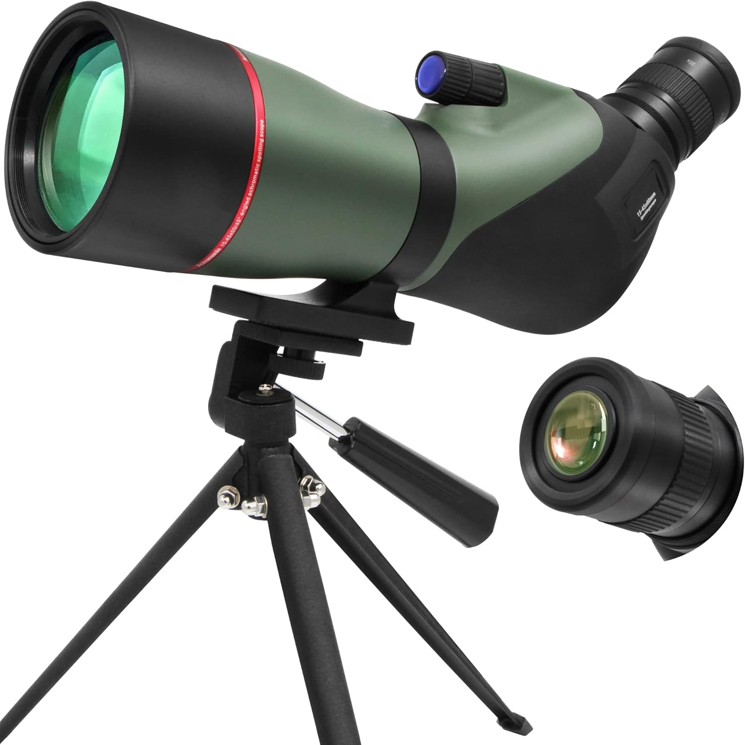 Astromania 15-45x60/45° Spotting Scope with Tripod and Carrying Bag - BAK4 Angled Telescope - Waterproof Scope for Bird Watching Wildlife Scenery