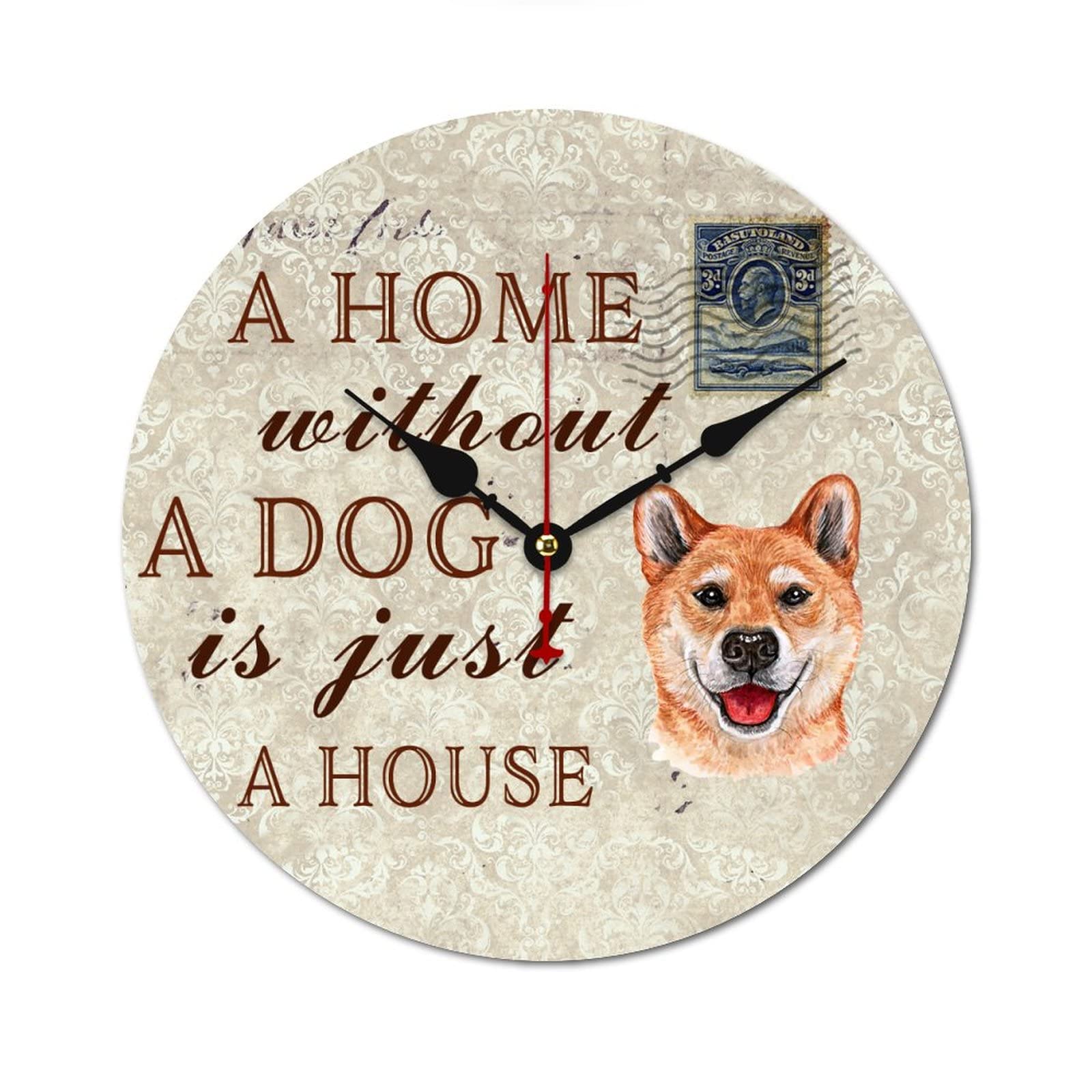 Horloge murale chien de 38 cm pour decoration de cuisine et de maison