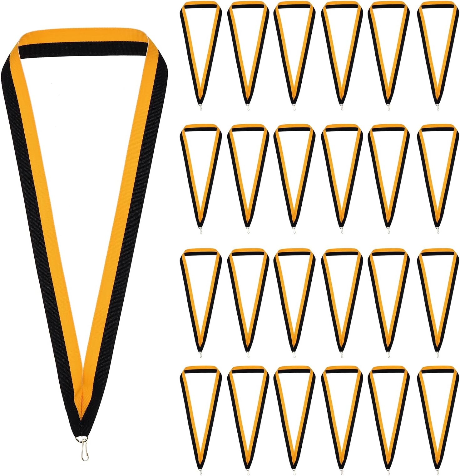 PATIKIL Award Neck Ribbons with Snap Clips, Polyester Medal Lanyards Blank Award Ribbon for Competitions Achievement Sport Party