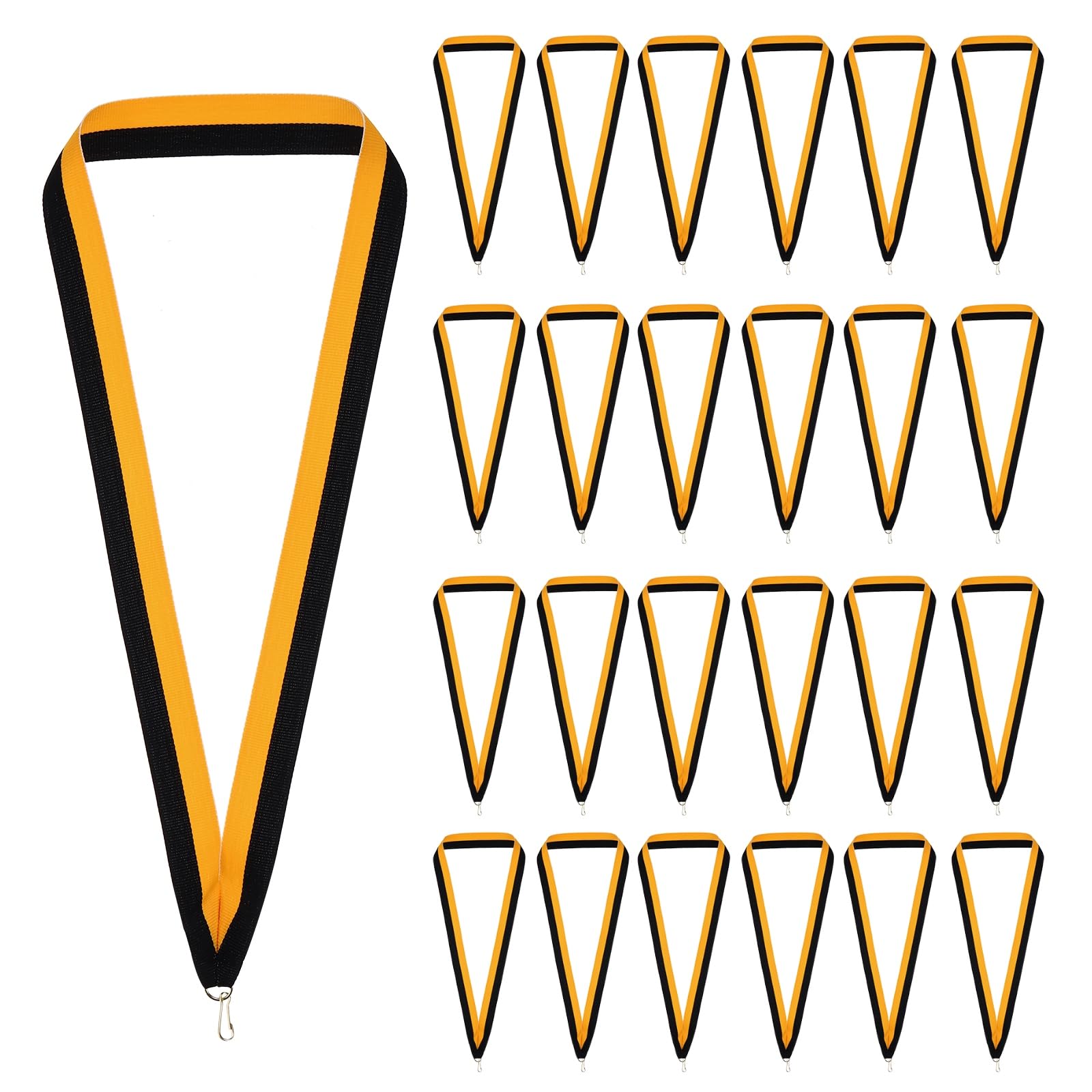 PATIKIL Award Neck Ribbons with Snap Clips, Polyester Medal Lanyards Blank Award Ribbon for Competitions Achievement Sport Party