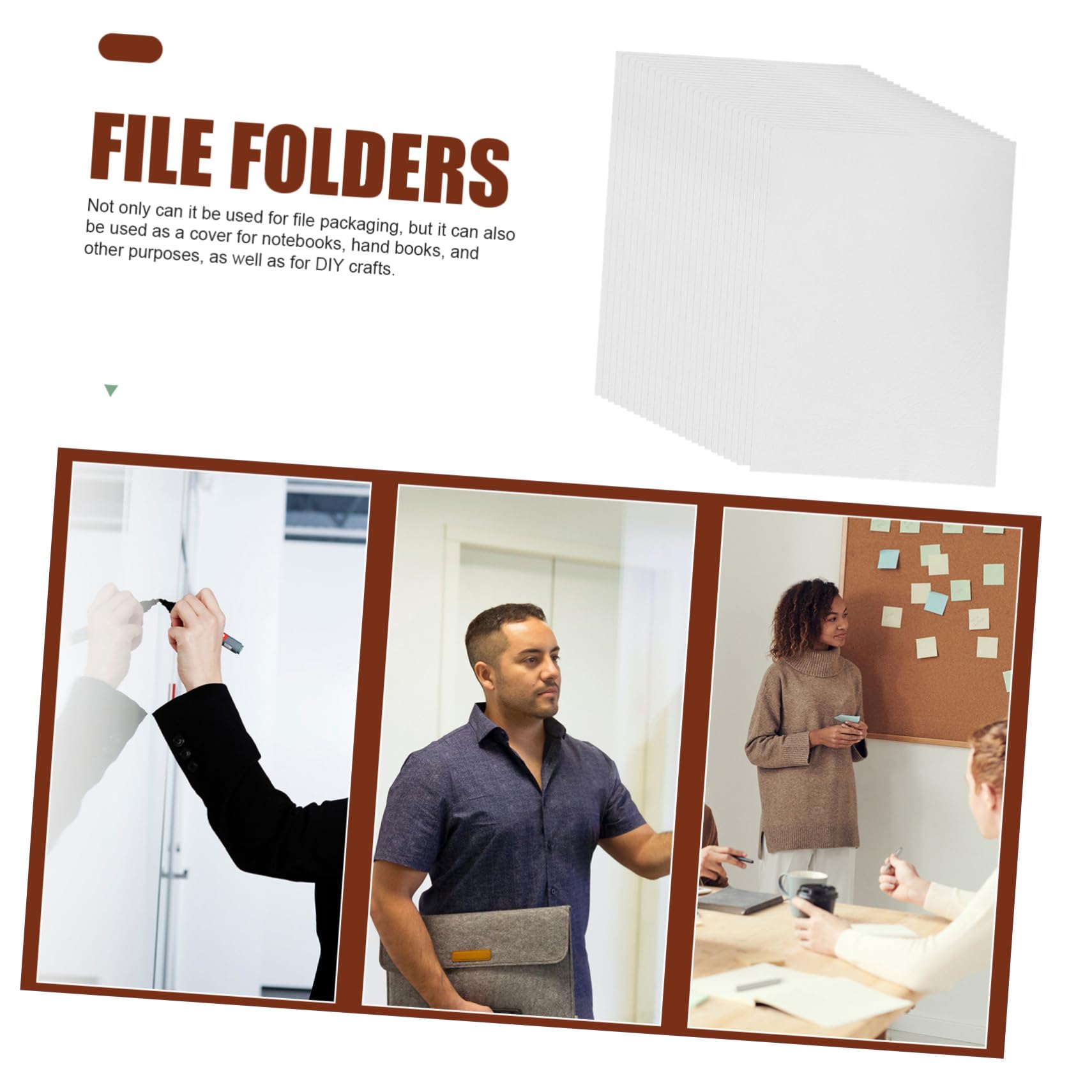 Couvertures de Reliure A5 en Papier Blanc pour Documents et Cahiers