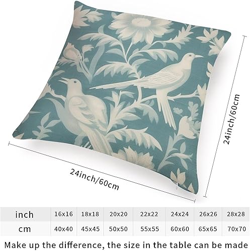 Vista 139 de ArogGeld Fundas de cojín asiáticas escénicas elegantes chinoiserie, diseño de loto verde, pájaros, jardines, funda de almohada para sofá