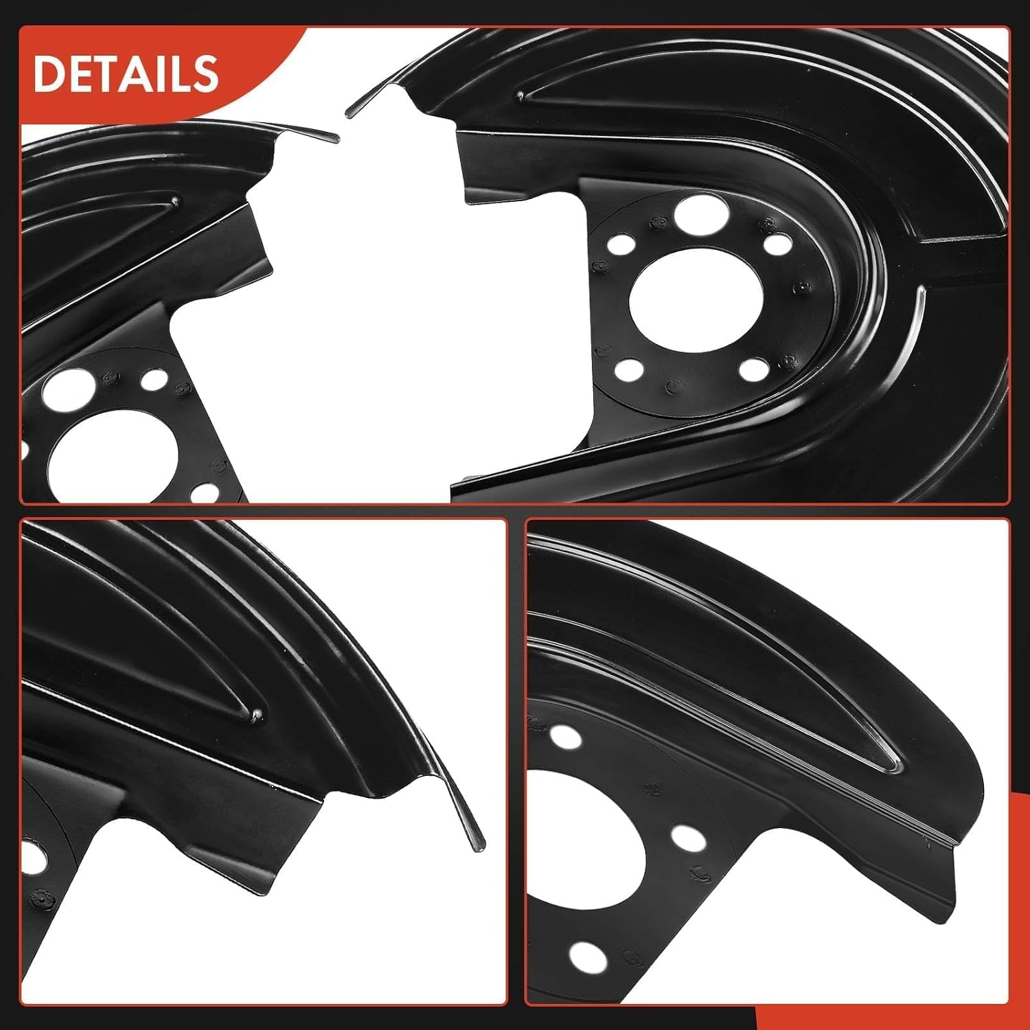 A-Premium Rear Driver and Passenger Side Brake Dust Shield Compatible with Select Volkswagen Models - Golf 2002-2006, Golf City 2007 - Replace# 1J0615609, 1J0615610, 2-PC Set