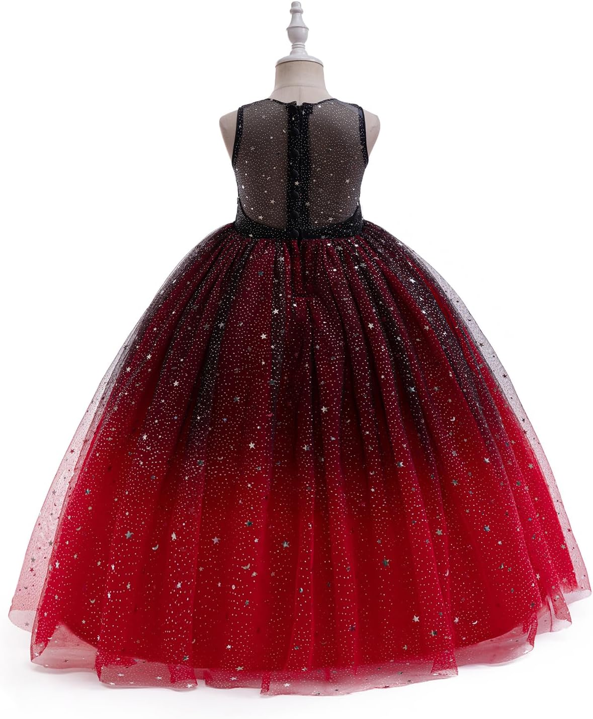 Flower Girls Tulle Dress Bridesmaid Sparkle Wedding Pageant Dresses Princess Birthday Party - Image 3