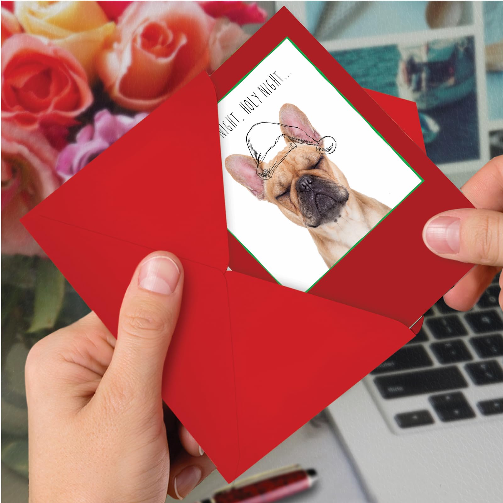 Perros & Valentina Ramos Navidad gracias tarjeta de felicitación de humor
