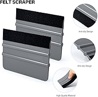 Vista 2 de Kit de herramientas de envoltura de vinilo para vehículo de Gomake incluye espátula de fieltro de 4 pulgadas, cuchillo de utilidad retráctil de 9mm