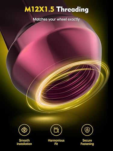 Vista 82 de MIKKUPPA Tuercas de llanta M12x1.5 – Repuesto para Fusion 2006-2020, Focus 2000-2023, rueda de escape 2001-2023 – 20 tuercas negras de extremo
