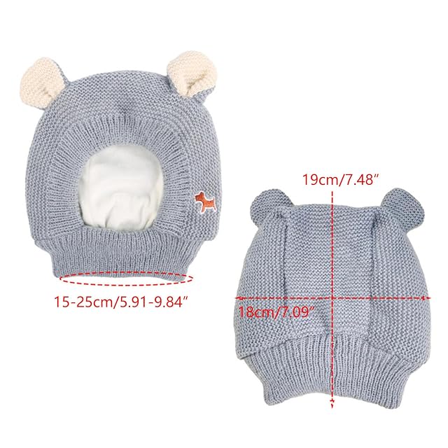 Foto 4 de 8 de XANHOY Gorro de punto para perro pequeño, para Halloween, gato, fiesta de cumpleaños, disfraz para labradores