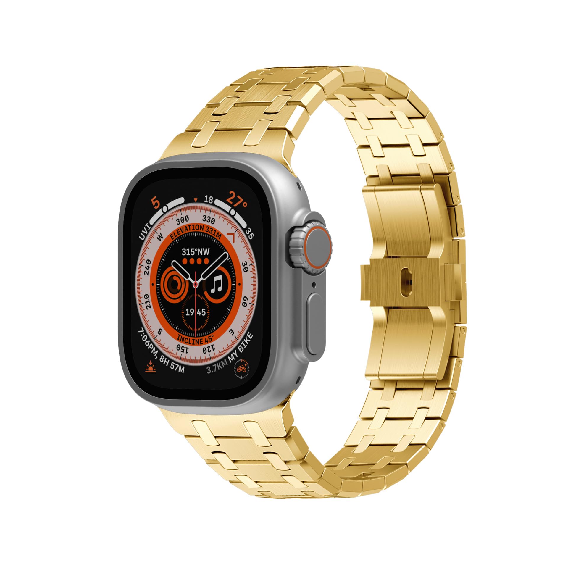 Pasek do zegarka ze stali nierdzewnej, do paska 49 mm 45 mm 44 mm 42 mm (nie do zegarka), bransoleta ze zderzakiem do zegarka, do serii Iwatch Ultra 8 7 6 5 4 SE