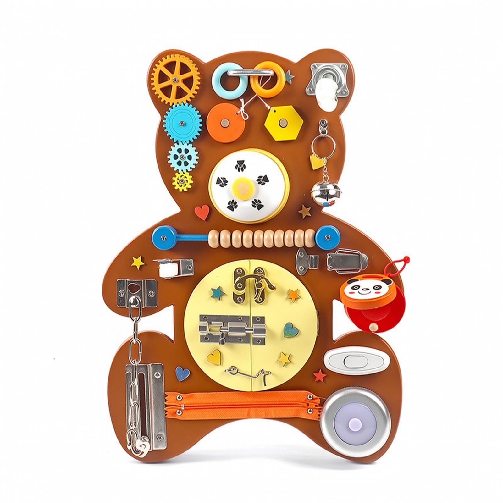 Taktisches Spielbrett mit Verschlüssen und Drehelementen Taktisch Busy Board Schadstofffrei Activity Board für Vorschul,