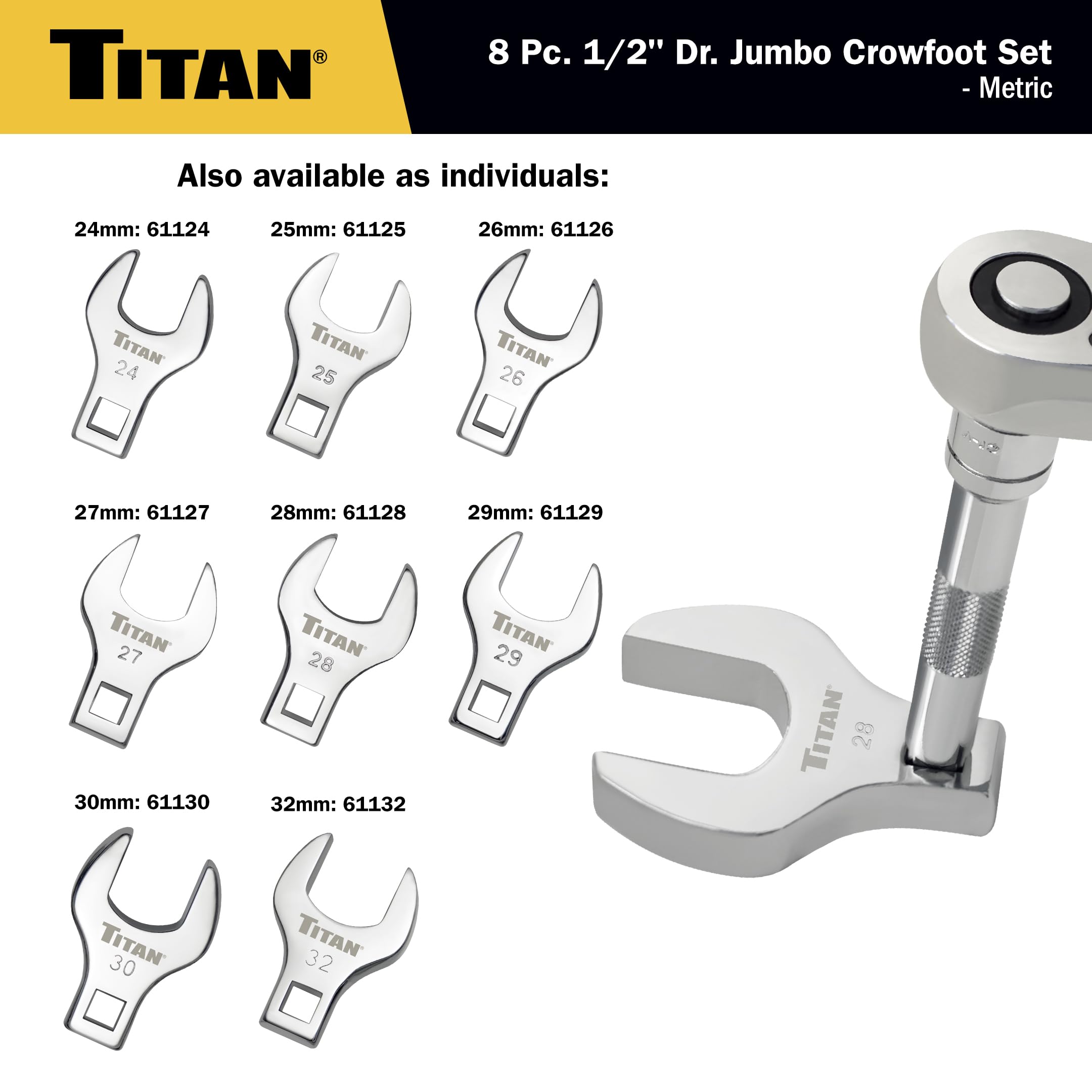 Amazon.com: Titan 17678 8-Piece 1/2-Inch Drive Metric Jumbo