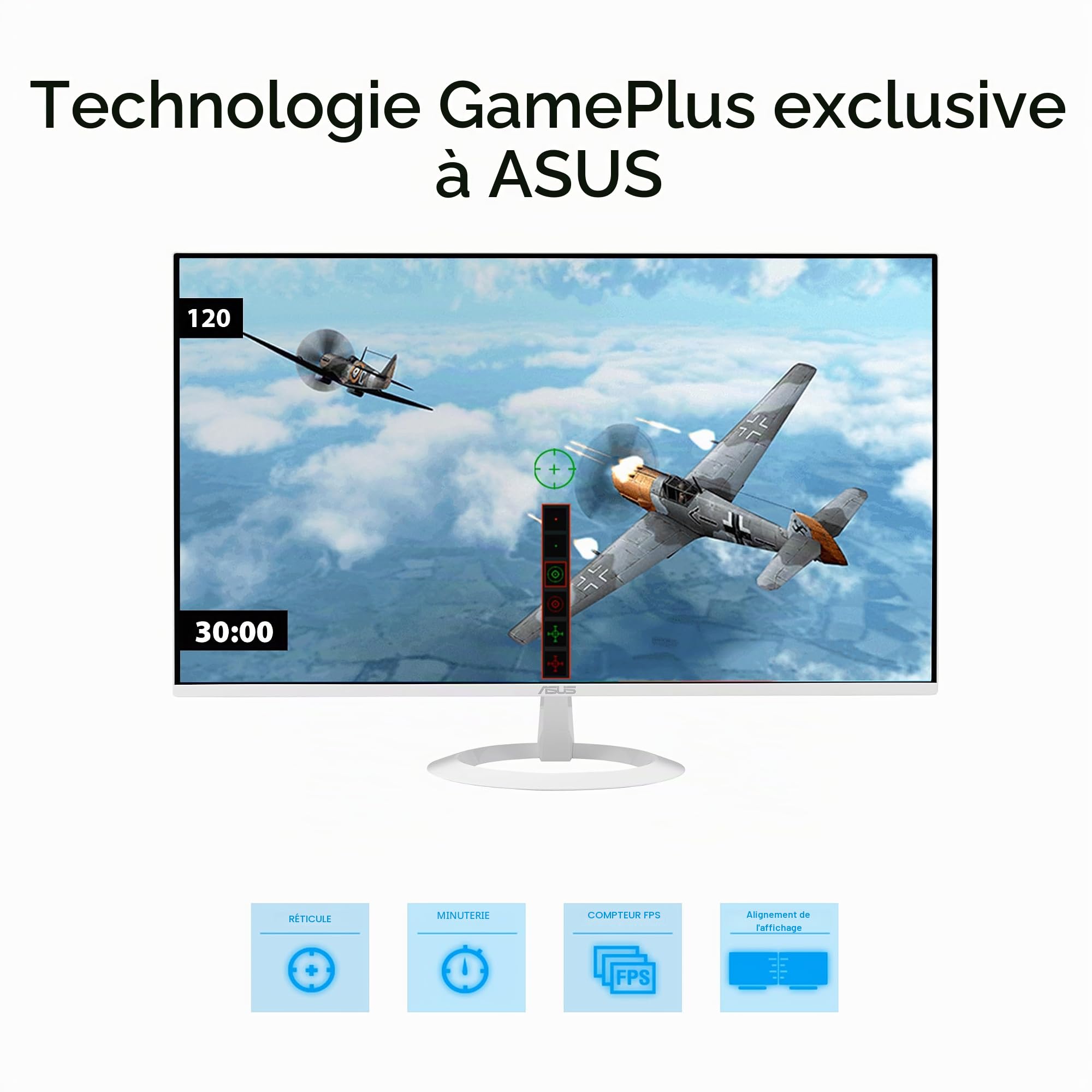 Asus Vz279hG-W - Led Monitor - Gaming - 27 - 1920 X 1080 Full Hd [1080p] @ 120 Hz - Ips - 250 Cd/m? - 1500:1 - 1 Ms - Hdmi, Vga