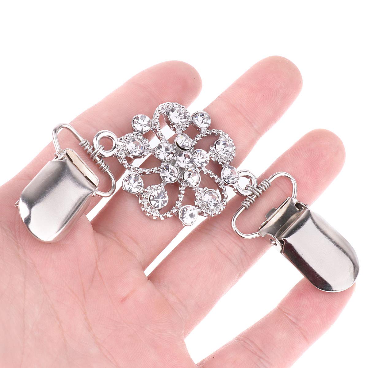 3 Clips Bec De Canard Strassés Pour Cardigan - Accessoire Mode Femme | Fixation Chic Pour Pulls Et Écharpes