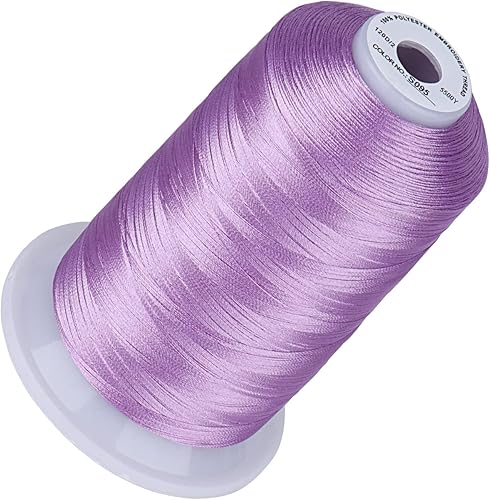 Miniatura 135 de Simthread Hilo de bordar de 5500 yardas, hilo de poliéster 100% 100% de largo de 16,404.2 ft de alto yarda, 170 + colores vivos, clasificación