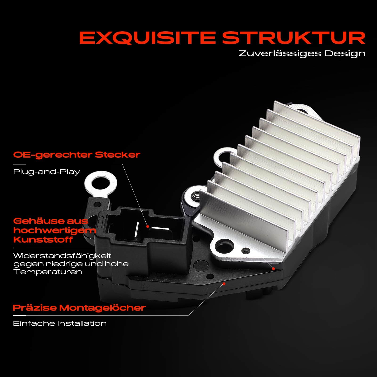 Frankberg Regolatore dell'Alternatore Regolatore di Tensione 2-Poli Compatibile con Feroza Hard Top F300 Feroza Soft Top F300 Hijet Furgone S85 Hijet Pianale/Telaio Porter Furgone Replace# 133872