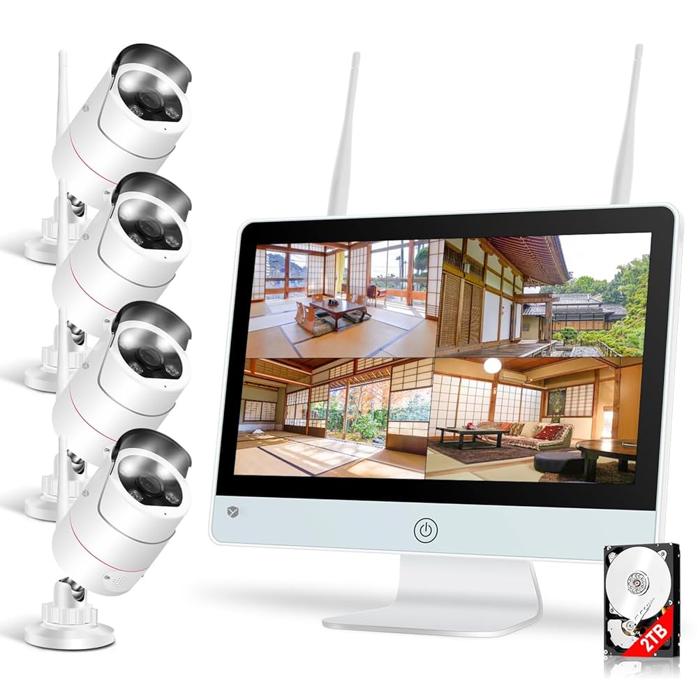 防犯カメラ用モニター 12インチ IPS液晶パネル 500万画素対応 無線録画機 Amazon.co.jp: 防犯カメラ用モニター 12インチ IPS液晶パネル