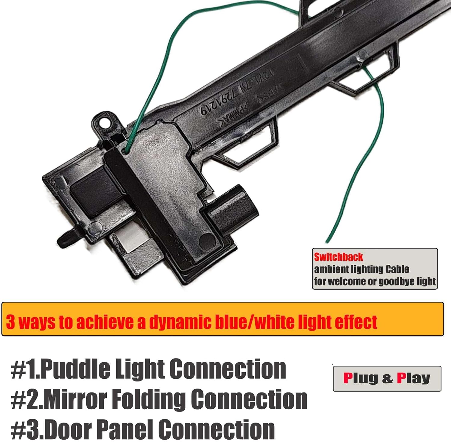 2Pcs Turn Signal Light for 19-up BMW X5 SAV G05 Fit 40i 40ix 50ix M50iX 2019 2020 2021 2022 2023 2024 2025 LED Amber Mirror Cover Switchback upgrade Dynamic