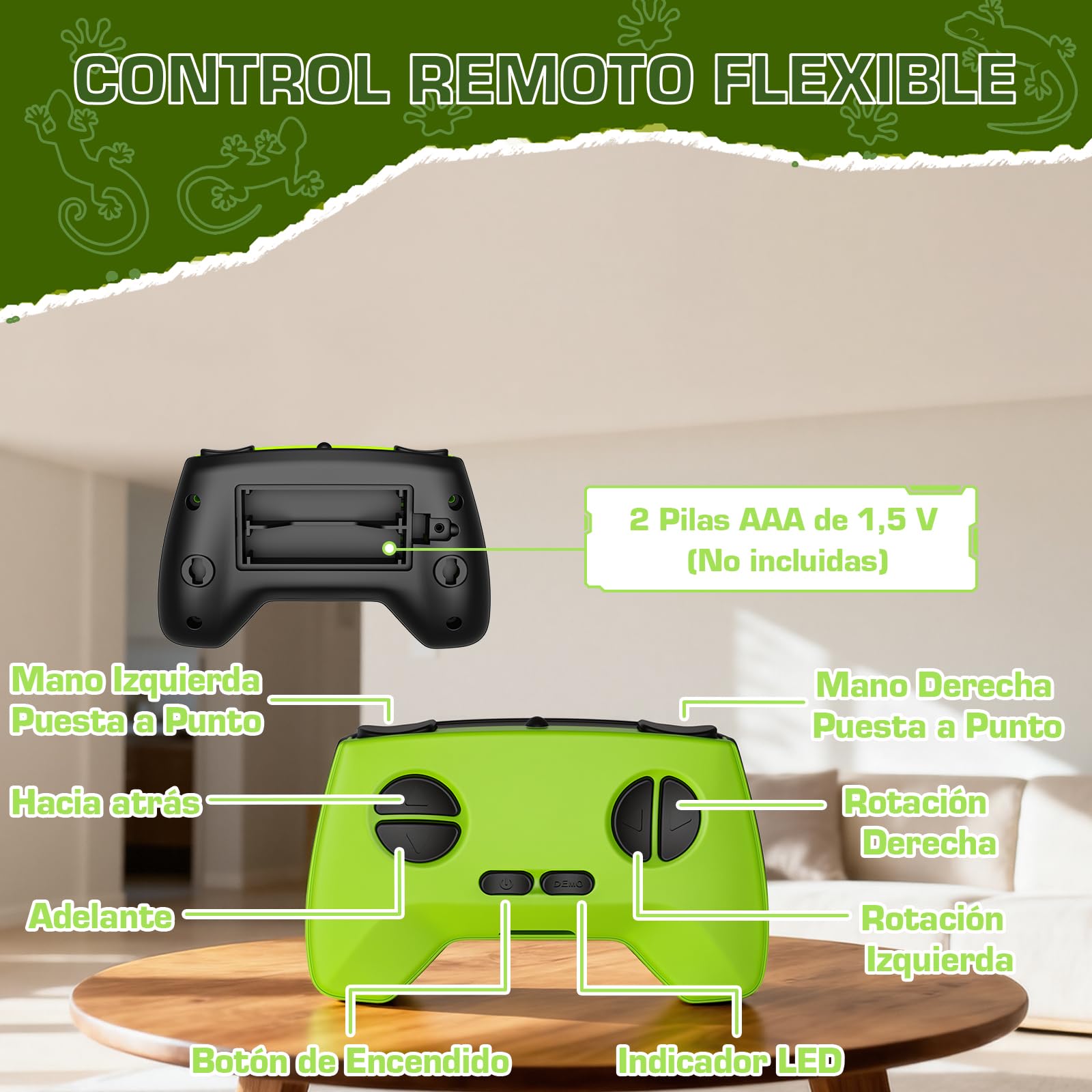Gecko-Kletterroboter, Ferngesteuerter Gecko für Kinder, klettert an Wänden und Decken, LED-Augen,realistische Bewegungen, geeignet Jungen und Mädchen ab 3-8 Jahren