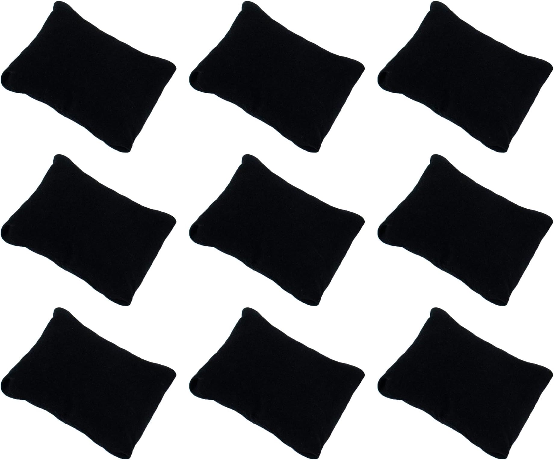 AUEAR, Velvet Bracelet Watch Pillow Black Jewelry Pillows Bangle Cushions Display Stand Set for Box (10 Pcs)