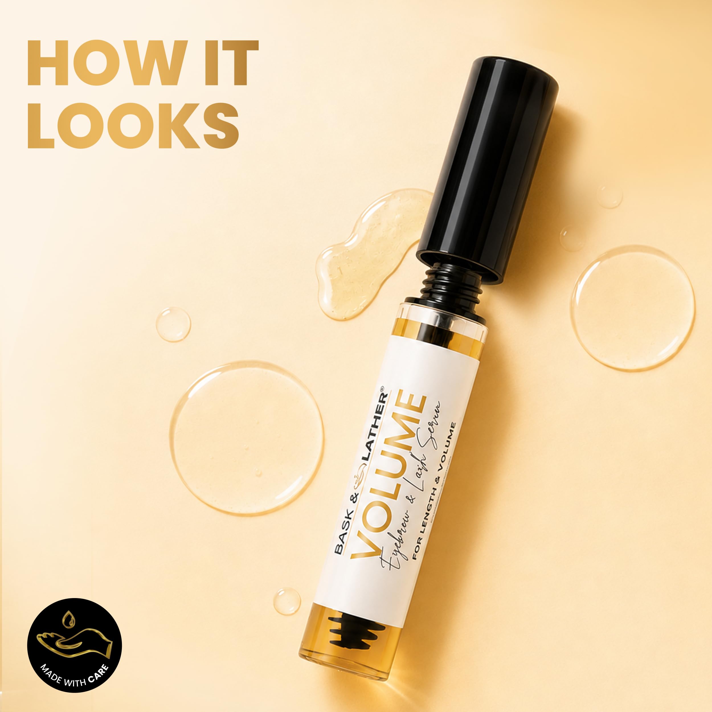 Amazon.com: BASK & LATHER Lash Serum with Castor Oil & Jojoba Oil