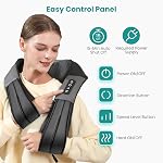 Nekteck Shiatsu Back Neck Massager,2026 Upgraded 3D Back Shoulder Kneading Massage Pillow, Deep Kneading Shoulder Massager with Heat, Waist Massage Pillow for Home Car and Office Use (NOT Cordless)